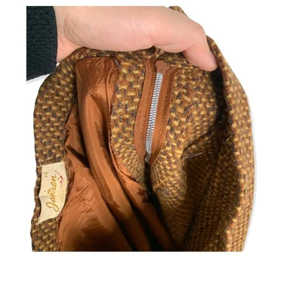 Vintage 50s Jantzen Tweed Below Knee Pencil Skirt Medium - Picture 10 of 11